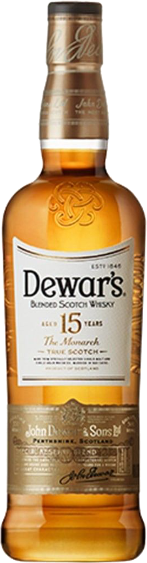 Dewar's The Monarch 15 Year Old - Dewars 15 (800x2048), Png Download