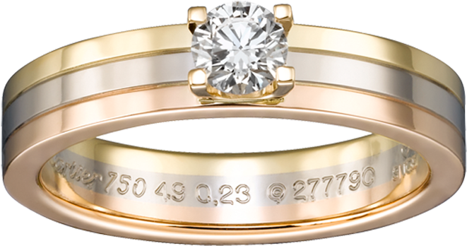 Engagement Ring Cartier/ Verlobungsring - Gold Engagement Rings Cartier (1000x1000), Png Download