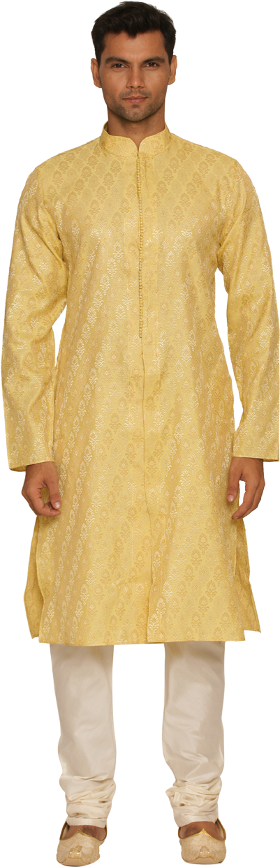Https - //www - Manyavar - Com/stylish Silk Jacquard - Kurta (853x1280), Png Download