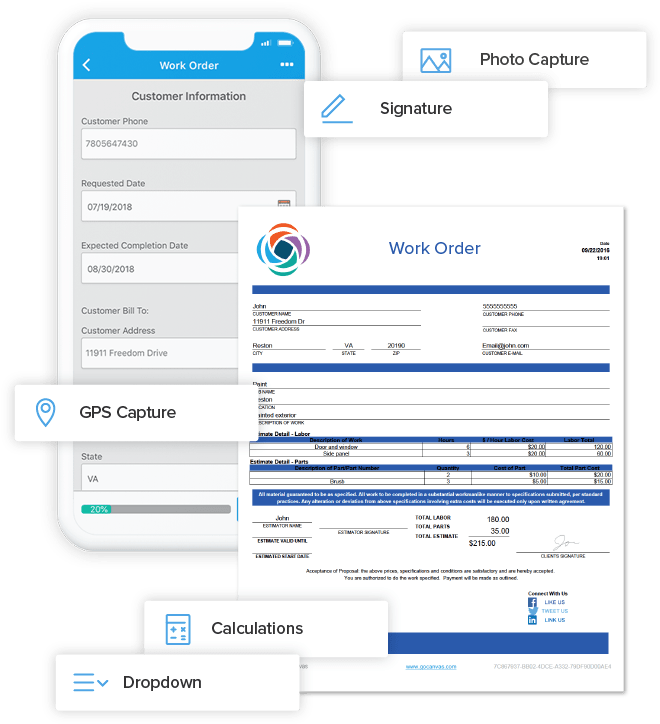 Device Pdf - Go Canvas Ipad (671x767), Png Download