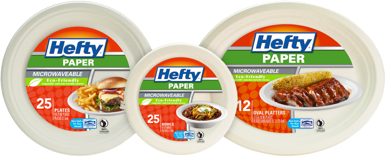 Super Strong Paper Plates & Bowls - Paper Plates Cups Bowls (800x616), Png Download