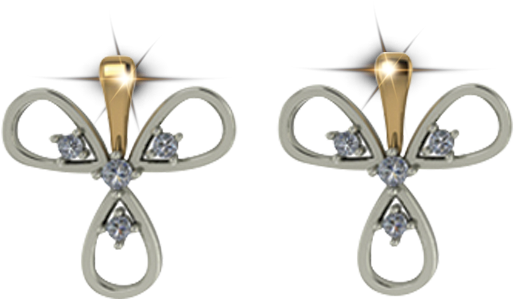 Buy Ary Jewellers Silver Daimond Tops T009 Online - Earrings (650x600), Png Download