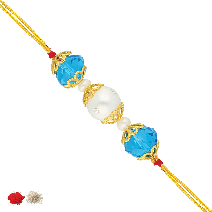 Sri Jagdamba Pearls Crystal Pearl Rakhi (700x700), Png Download