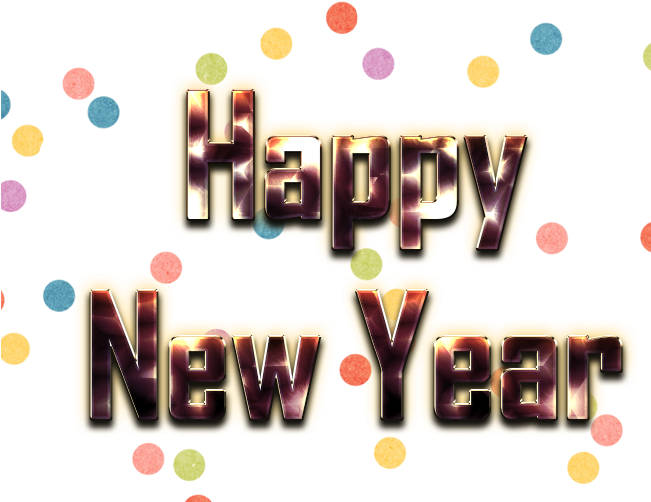 Happy New Year Word Transparent - Graphic Design (650x514), Png Download