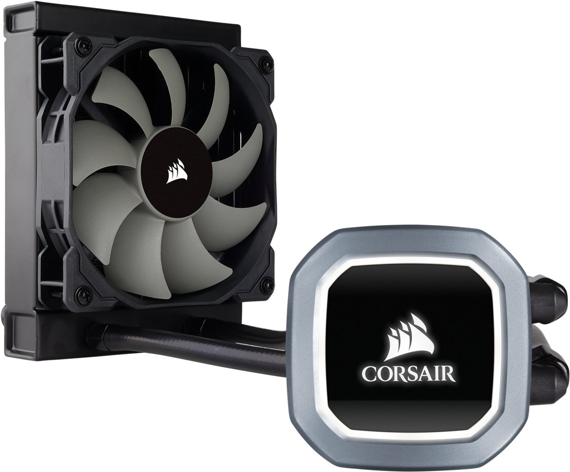 Corsair Hydro Series™ H60 120mm Liquid Cpu Cooler - Corsair Hydro Series H60 (1199x1076), Png Download