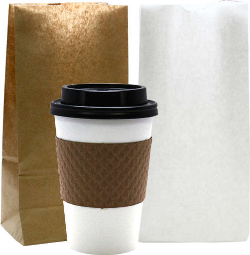 Aspen Coffee Cups With Sleeves - Coffee Cup (585x585), Png Download