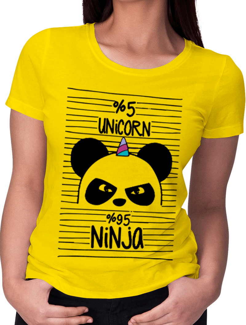 Picture Of Ninja Unicorn T Shirt - 5 Procent Unicorn 95 Procent Ninja (800x1057), Png Download