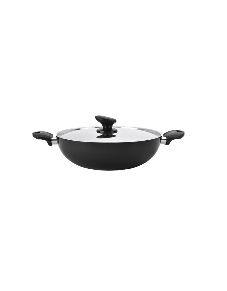 Alda Hard Anodised Wok Pan With Lid - Lid (780x1000), Png Download