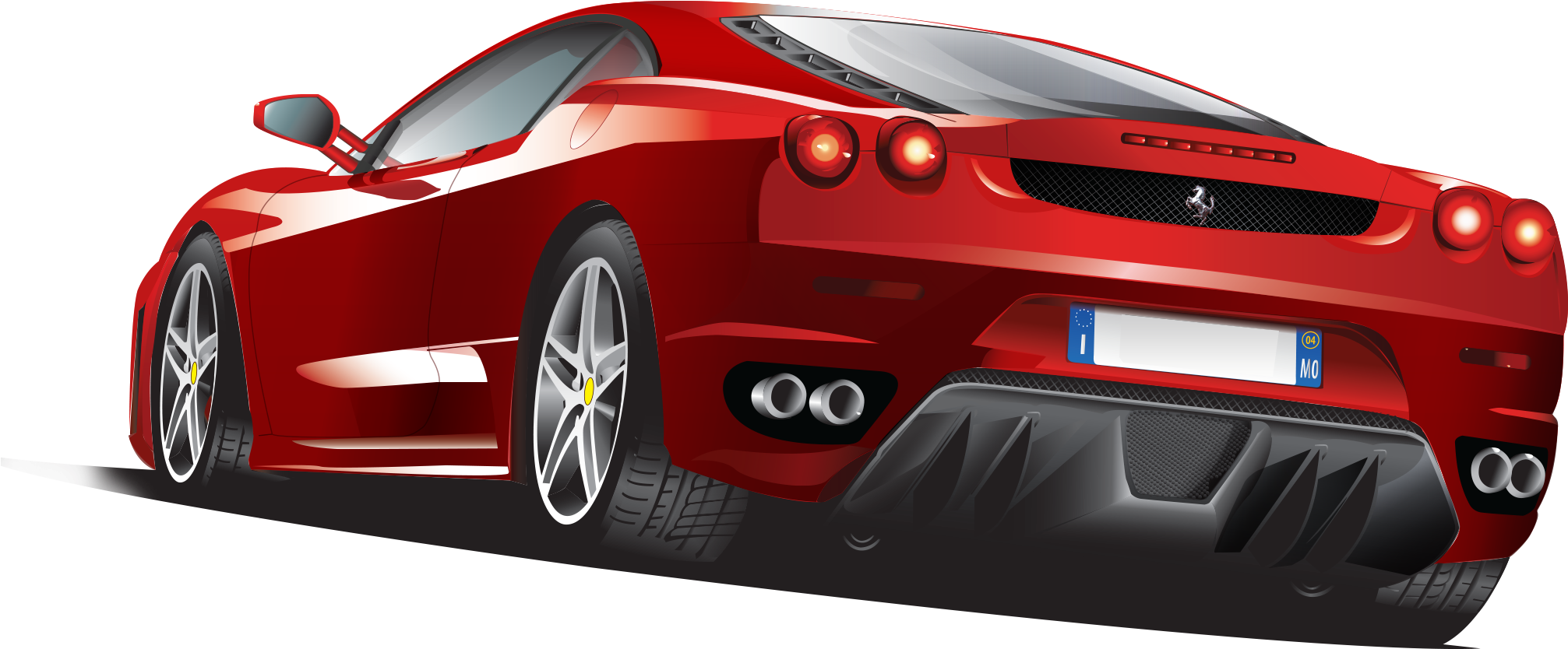 Download - Ferrari Vector (2048x1289), Png Download