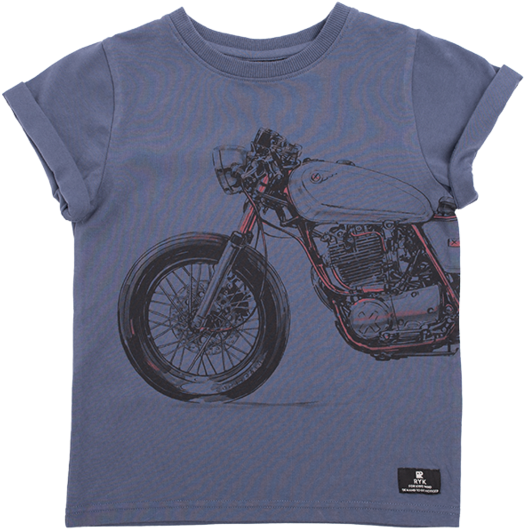 Rock Your Kid Motorcycle Boy Short Sleeve T-shirt - Cycling (560x700), Png Download
