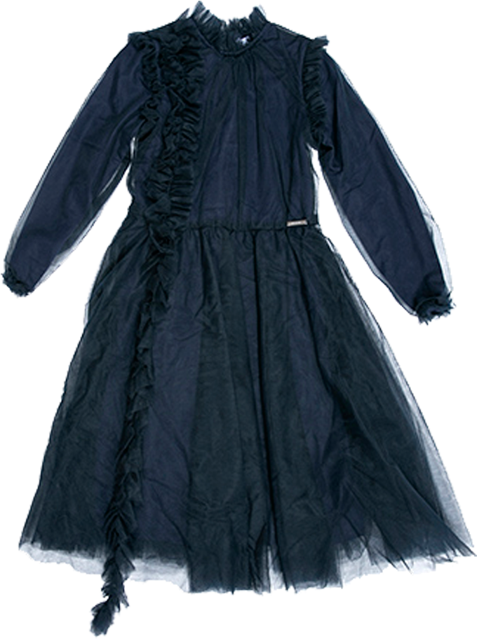 Msgm Kids Ruffled Tulle Dress - Overcoat (1000x1000), Png Download