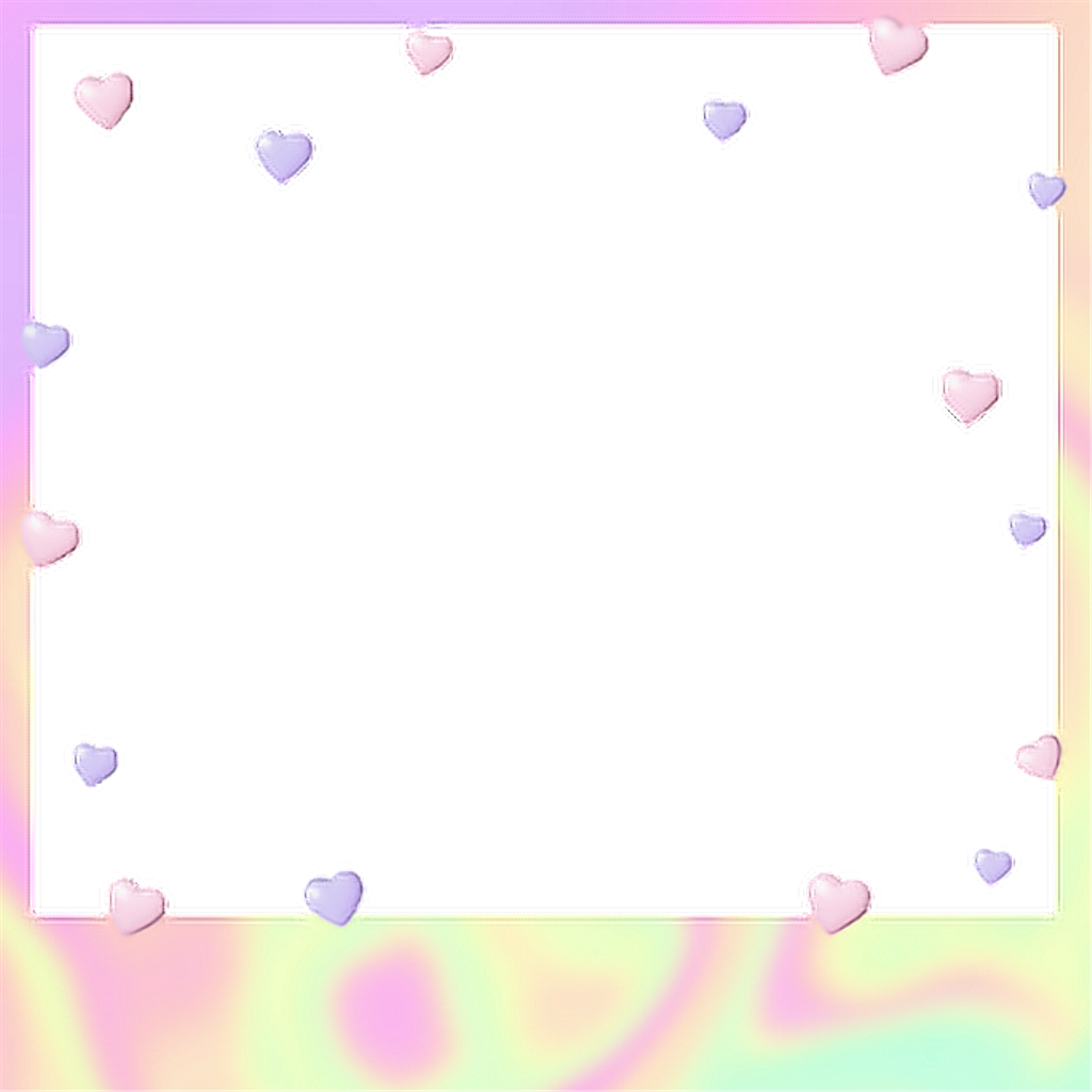 Frame Love Cute Girly Polaroid Colorful Blingbling - Heart (1024x1024), Png Download