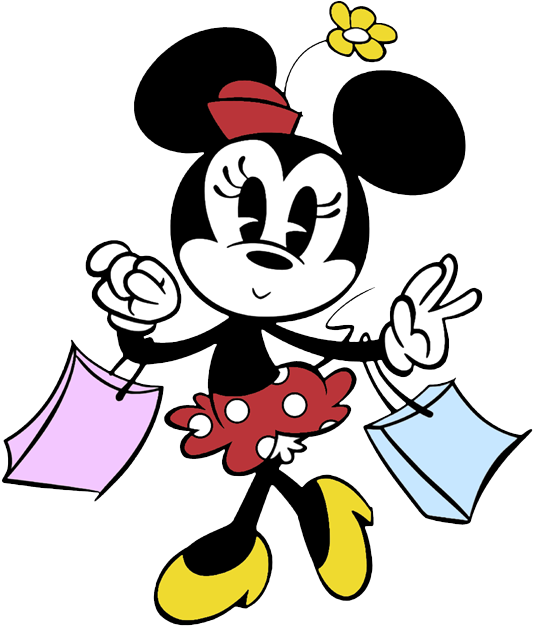 Shopping Clipart Mickey Mouse - Shopping Disney (535x628), Png Download