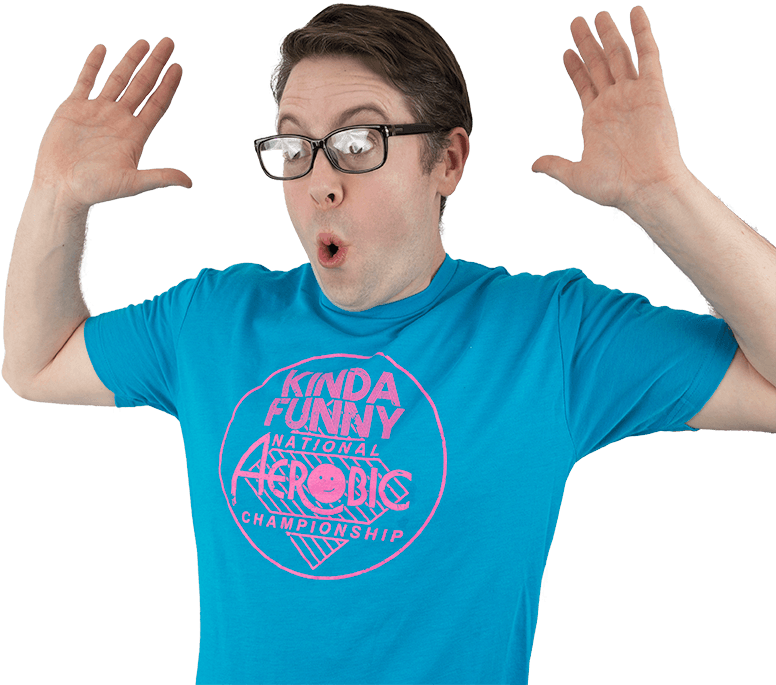 Kinda Funny Aerobics Tee - Fun (800x800), Png Download