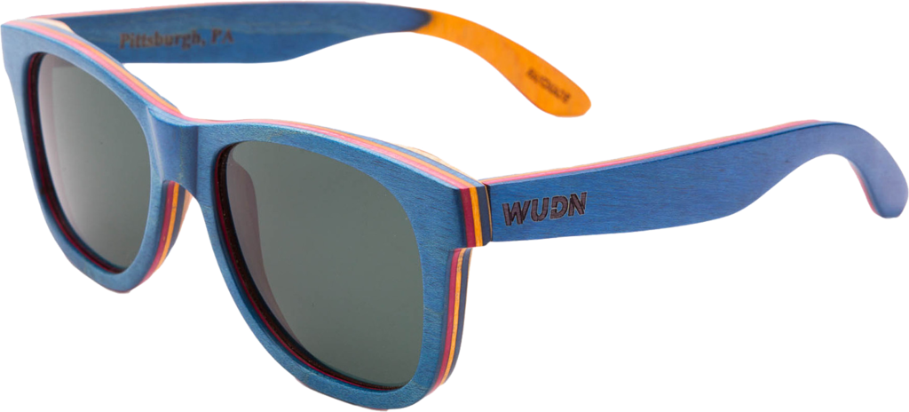 Mens & Women's Recycled Skatedeck, Escalator Sunglasses - Plastic (1024x464), Png Download