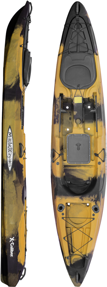 X Caliber Solar Camo Fishing Barge Kayak Vertical - Sea Kayak (702x1000), Png Download