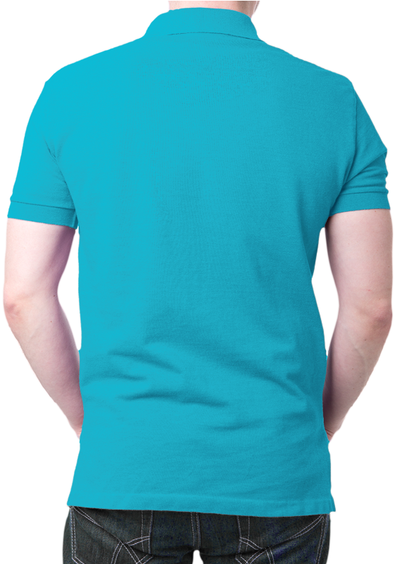 India Flag Polo T-shirt Turquoise Blue - Back Of Polo T Shirts (800x800), Png Download