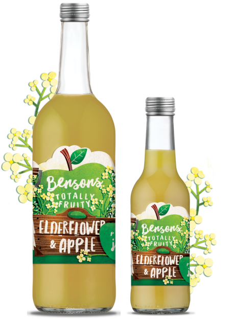 Elderflower And Apple - Glass Bottle (579x639), Png Download