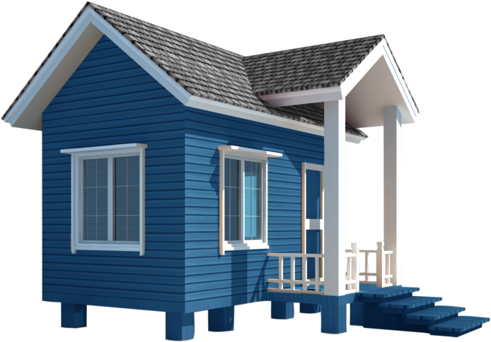 Picture Of A Cabin - House (1024x686), Png Download