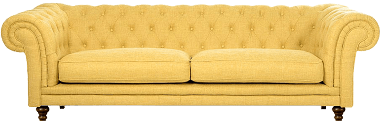 Classic Yellow Couch (800x400), Png Download