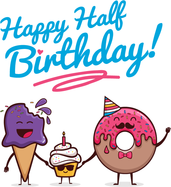 Give Back On Your Half Birthday Sign Up Today (626x655), Png Download