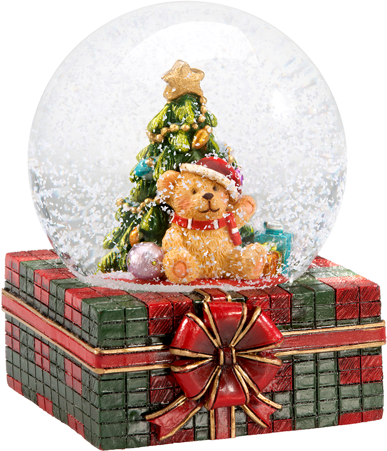 Snow Globe "teddy's Tree" - Christmas Ornament (1000x1000), Png Download