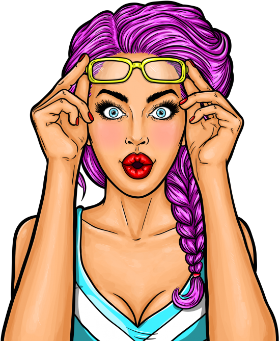 Pop Art Woman Png (715x715), Png Download