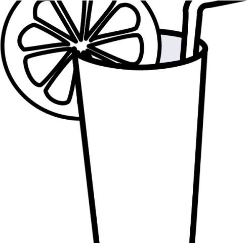 Drawn Glass Fruit Juice - Juice Black And White (640x480), Png Download