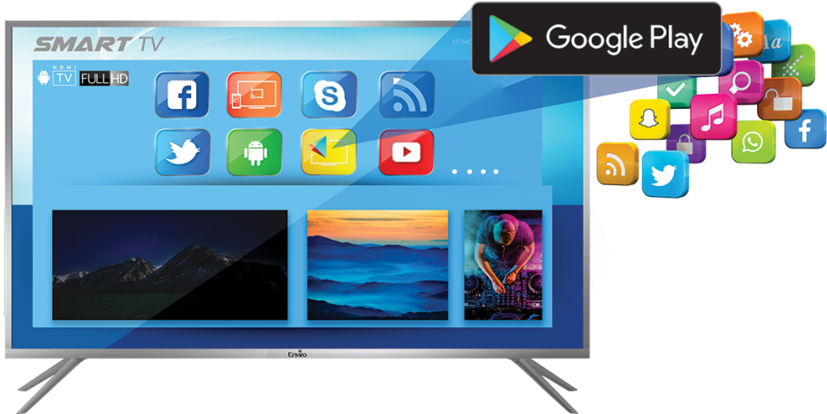 Enter The World Of Amazing Apps On Your Enviro Led - Led-backlit Lcd Display (1024x683), Png Download
