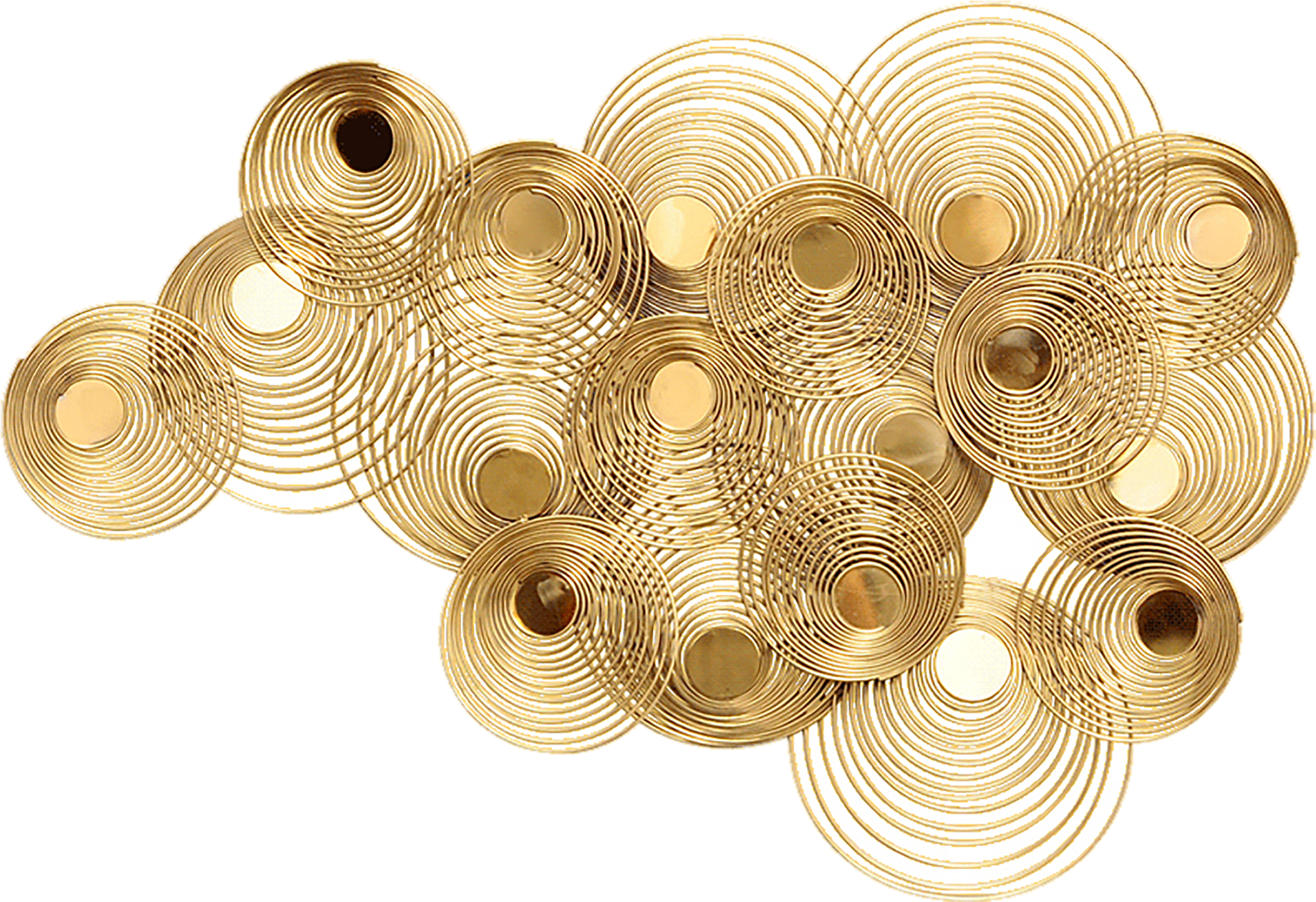 Golden Metal Element Ring Png - Brass (2126x2126), Png Download