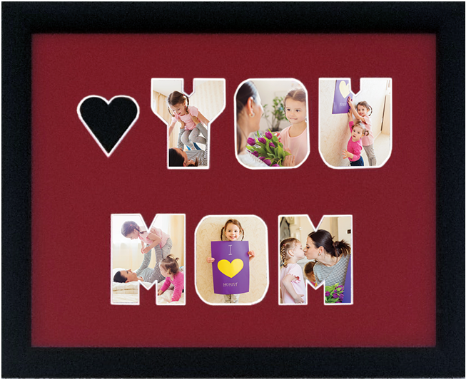 Love You Mom Photo Mat 9f9 - Picture Frame (729x620), Png Download