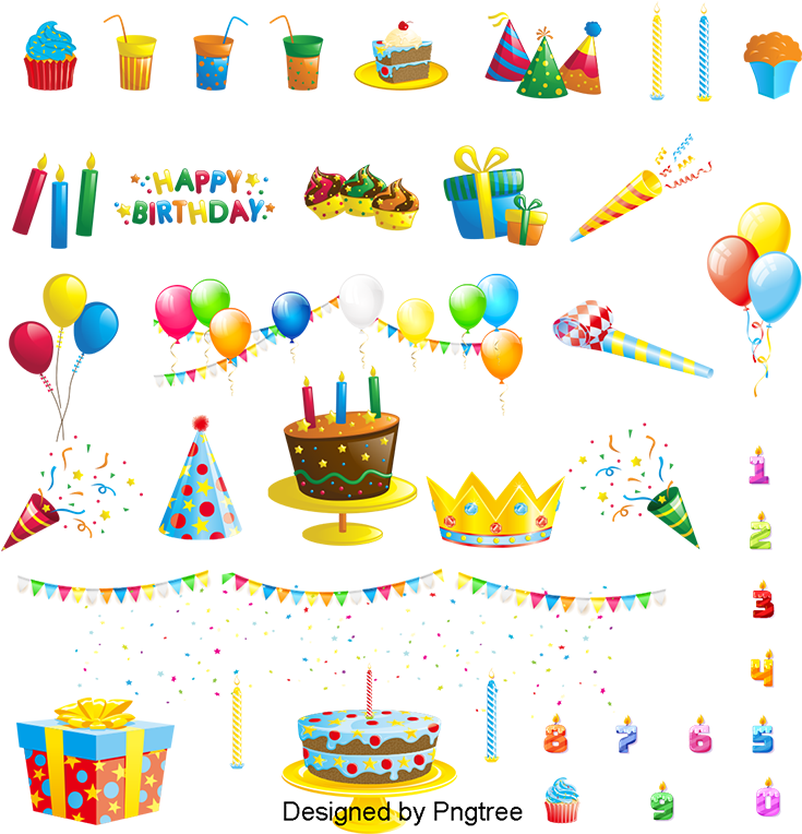 Cartoon Birthday Elements, Birthday Clipart, Gift Boxes, - Firmas Con El Nombre De Andrea (800x800), Png Download