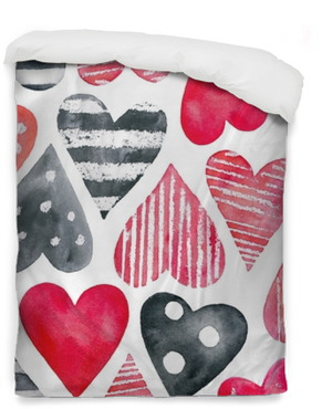 Watercolor Hearts Seamless Pattern - Watercolor Painting (400x400), Png Download