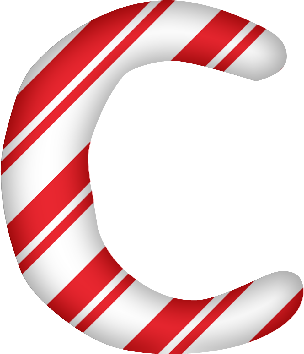 Letter C Png - Candy Cane Letter C (1200x1200), Png Download
