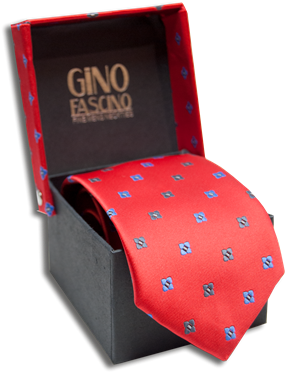 Red Tie With Blue Floral Pattern Tie - Necktie (400x400), Png Download