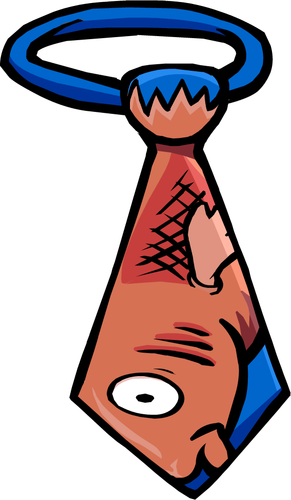 Mullet Necktie - Png - Club Penguin Necktie (580x997), Png Download