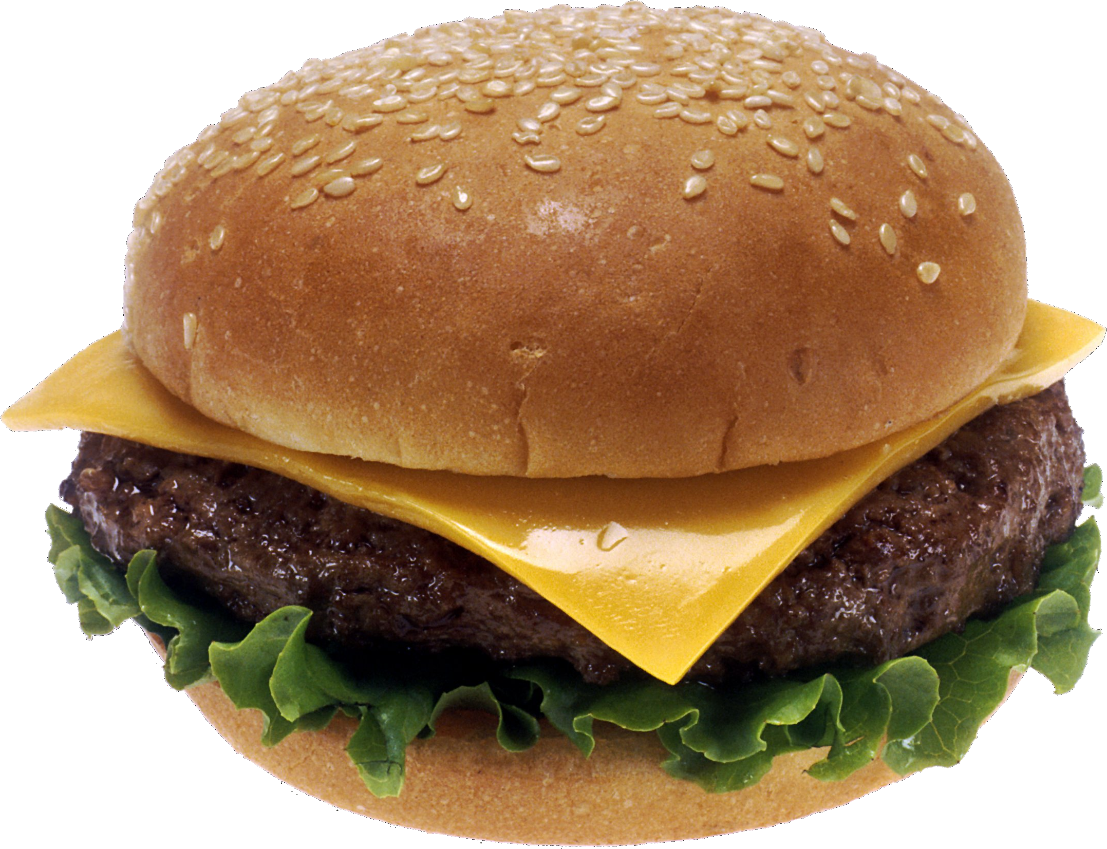 Hamburger, Burger Png Image - Cheeseburger No Background (2700x1800), Png Download