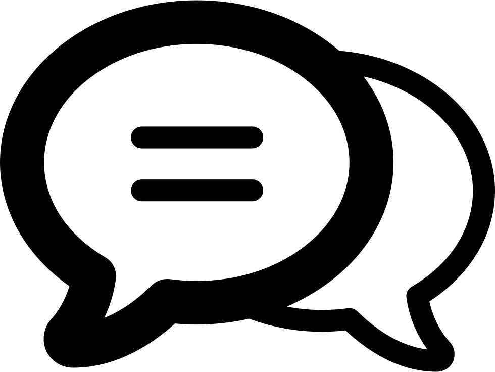 Double Speech Bubble Symbol Of Oval Shape Comments - Speech Symbol (980x736), Png Download