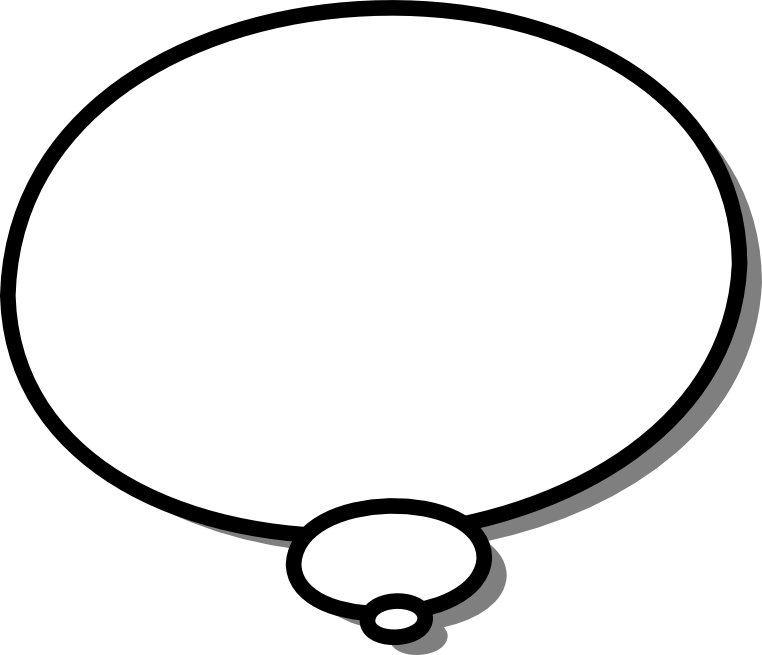 Thinking, Shapes, Thought, Shape, Ellipses, Ellipse - Speech Bubble Black Background (640x549), Png Download