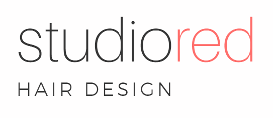 Studio Red Salon Logo - Circle (543x236), Png Download