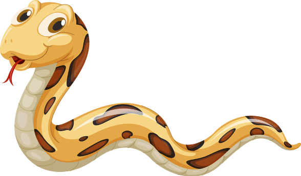 Rattlesnake Clipart Transparent - Snake Cartoon Png (588x345), Png Download