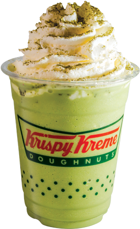 Green Tea - Green Tea Latte Krispy Kreme (490x490), Png Download