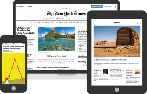 Design Teardown Of The New York Times - New York Times (588x376), Png Download