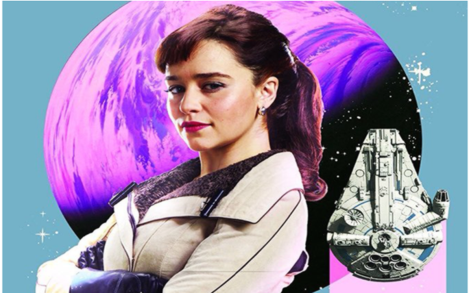 Qi'ra Qi'ra Icons Qira Emilia Clarke Emilia Clarke - Han Solo Qi Ra (1280x427), Png Download