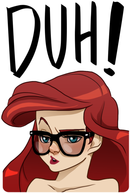 Princesa Disney - Hipster Cartoons Disney (500x736), Png Download