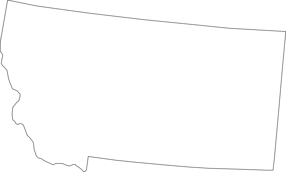 Montana Purple Clip Art At Clker - Outline Montana Clip Art (960x580), Png Download