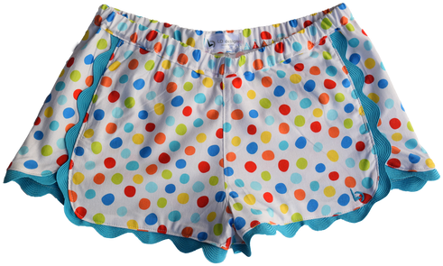 Polka Dots Pull-up Shorts For Girls, With Elastic Waist - Lo Design Studio (498x498), Png Download