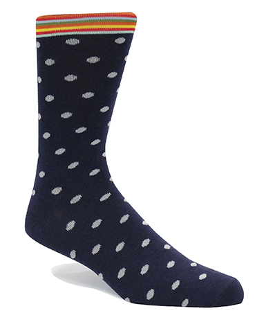 Polkadots White New - Sock (1000x464), Png Download