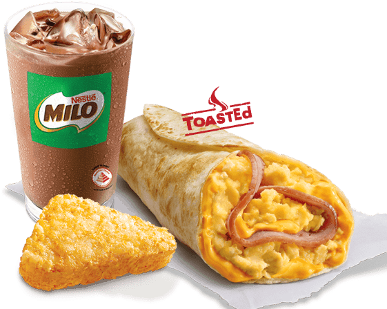 A Popular Perennial Combination, Ham And Cheese Is - Kfc Cheesy Chicken Ham Twister (590x453), Png Download