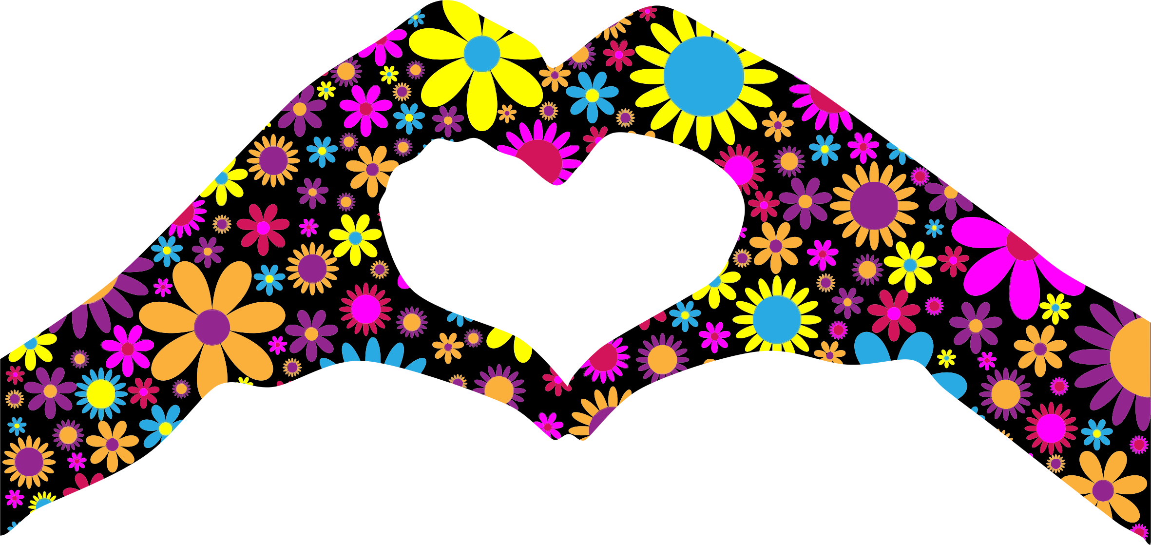 Heart Hands Silhouette At Getdrawings - Lotus Earrings With Chalcedony Drops Healing Gemstone (2362x1118), Png Download